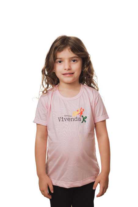 Camiseta Manga curta Rosa Bebê