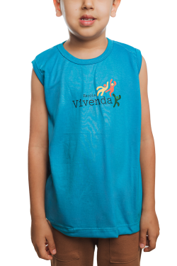 Camiseta Cavada Azul Turqueza