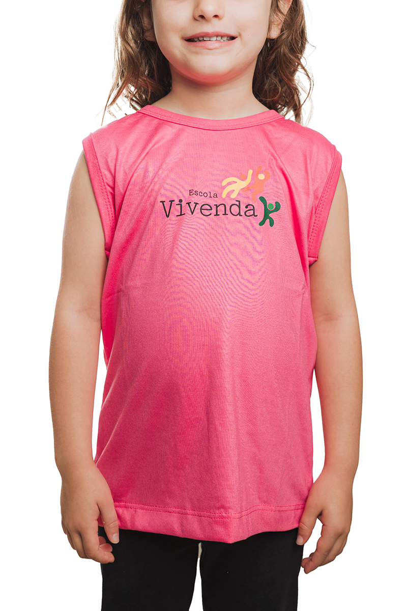Camiseta Cavada Rosa Chiclete
