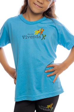 Camiseta Manga curta Azul Turquesa