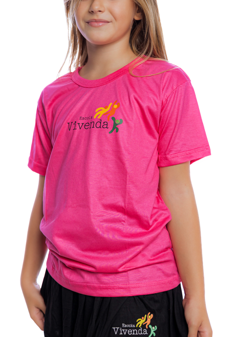 Camiseta Manga Curta Rosa