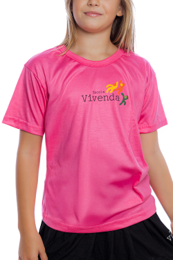 Camiseta Manga curta Rosa Chiclete