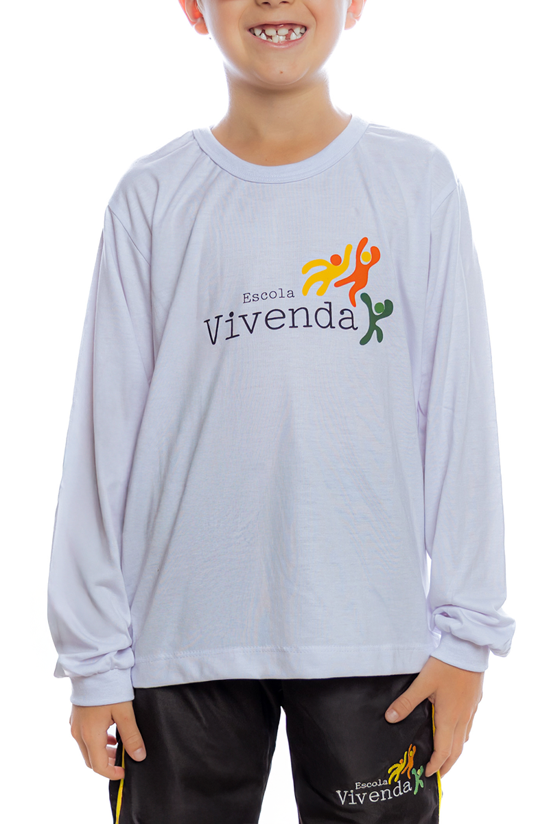Camiseta Manga Longa Branco