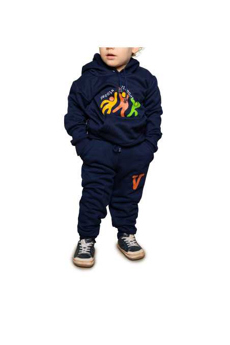 Conjunto de moletom Azul Marinho.