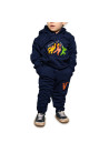 Conjunto de moletom Azul Marinho.