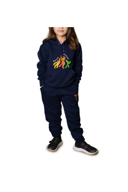 Conjunto de moletom Azul Marinho.