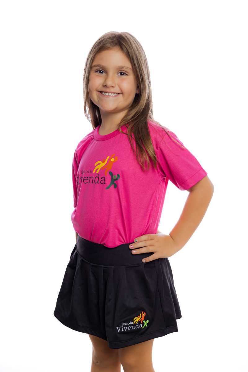 Camiseta Manga Curta Rosa