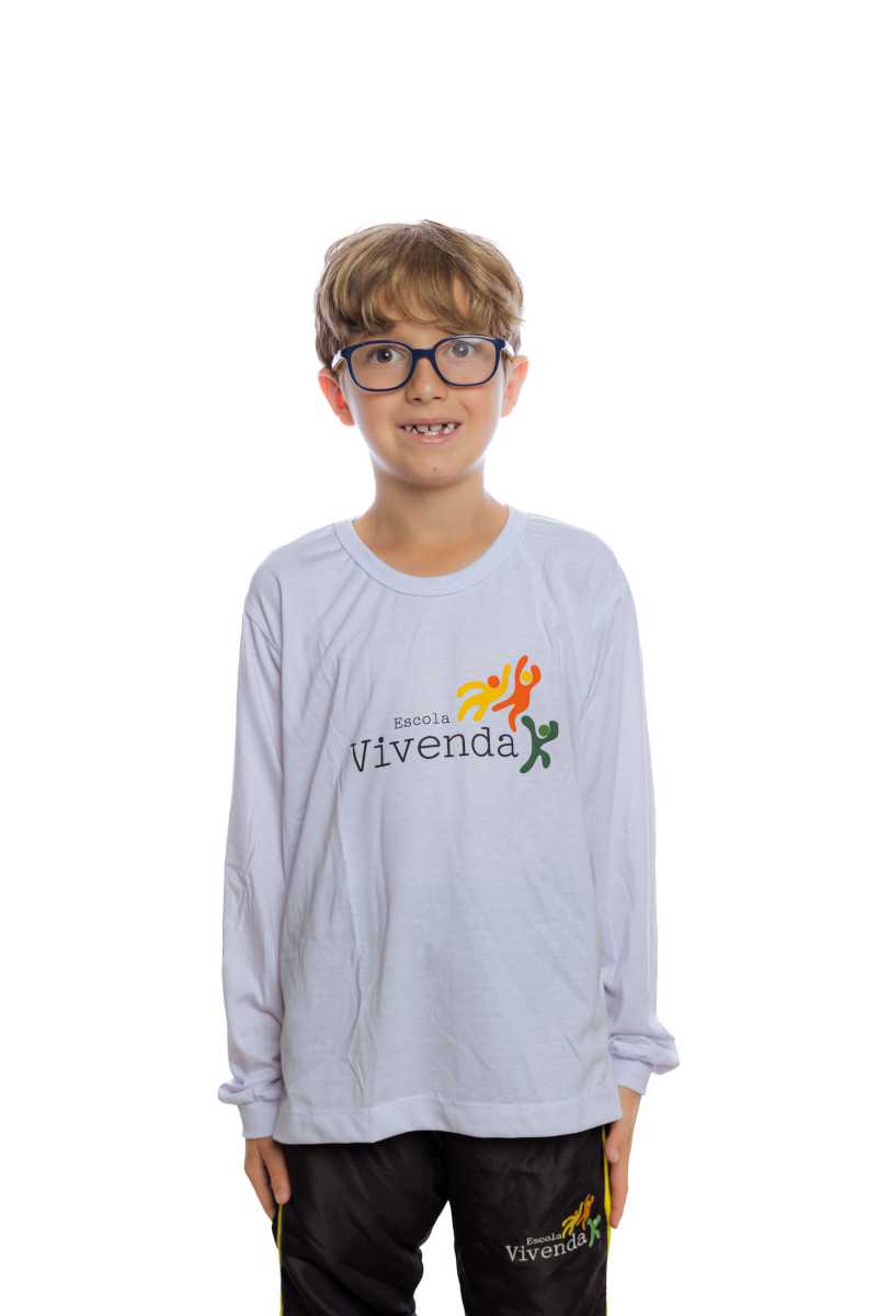 Camiseta Manga Longa Branca