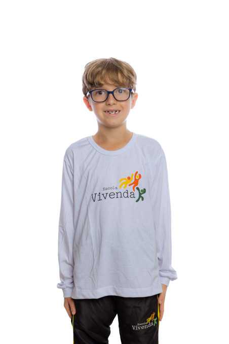 Camiseta Manga Longa Branca